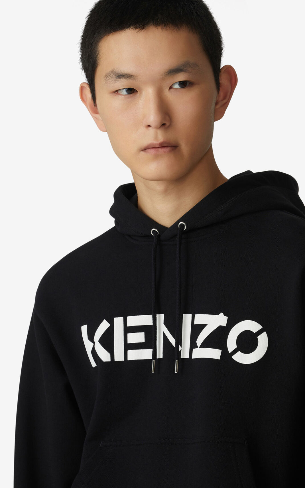 Sweat A Capuche Kenzo Homme Logo Noir WRYCB-2091